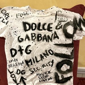 Boys white/black Dolce & Gabbana shirt size 6
